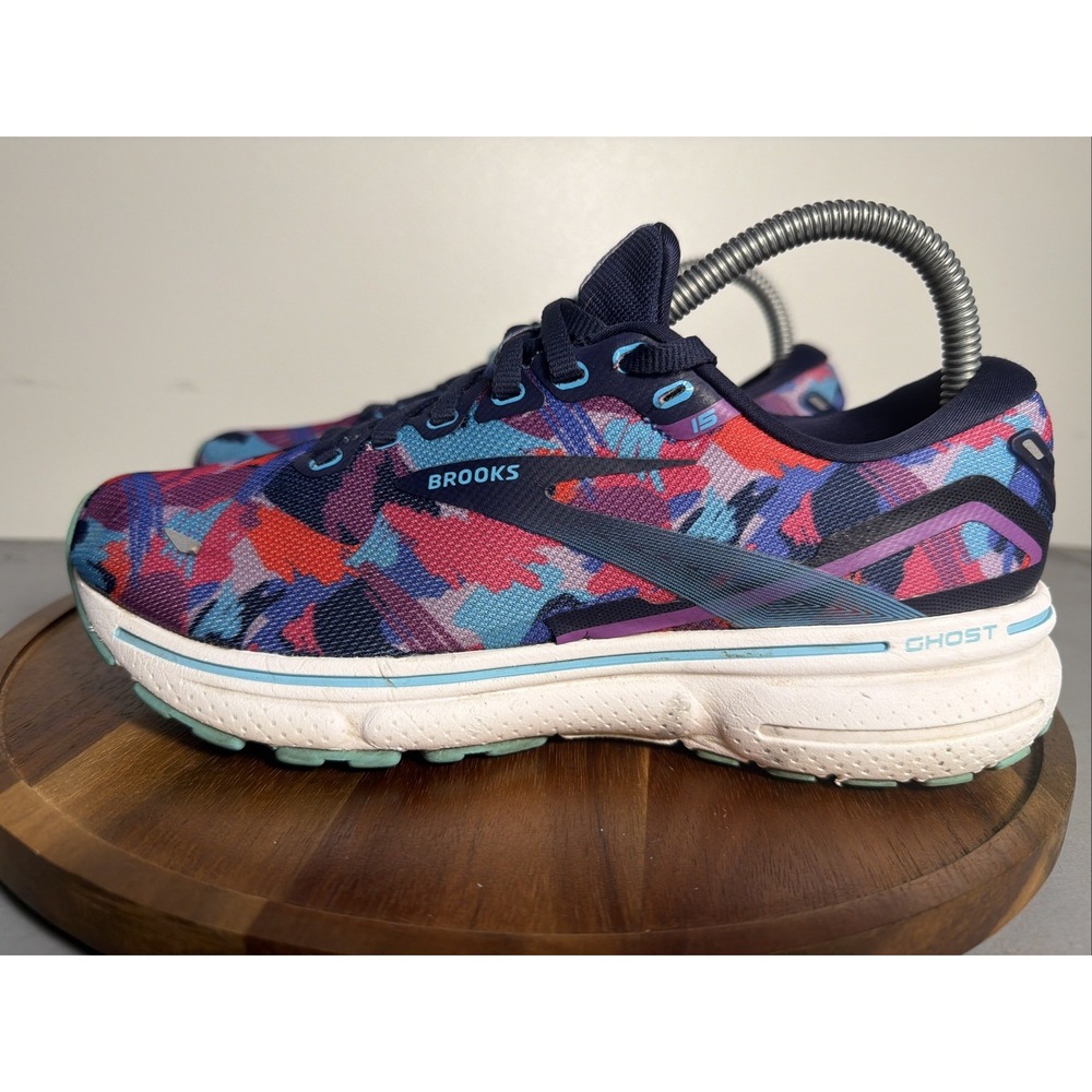 Brooks Ghost 15 Womens 8 B Blue Empower Her Eclipse Running Shoes 120380-1B-434